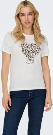 ONLY Kurzarmshirt ONLTANYA LIFE REG S/S LEO PRINT TOP JRS