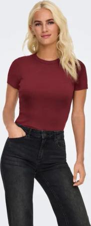 ONLY Kurzarmshirt "ONLVAL – Basic-Shirt mit Stretchkomfort für jeden Tag" regular fit, modisch, Jersey, Baumwollmischung, Rundhals