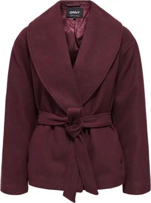 Only Kurzmantel - 15314352 Port Royale MELANGE - L bis XL - für Damen - Größe L - weinrot