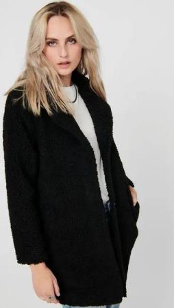 ONLY Kurzmantel ONLAURELIA SHERPA COAT aus Teddyplüsch