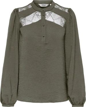 ONLY Langarmbluse ONLYOHANNA LIFE FR L/S LACE TOP WVN CS