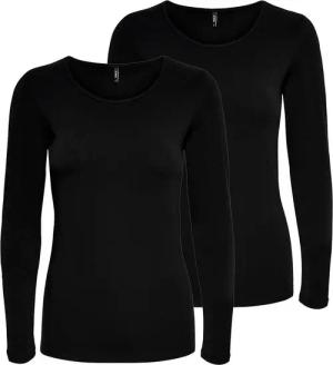 ONLY Langarmshirt Langarmshirt Damen Shirt Schwarz Weiß Longsleeve 1er - 5er Pack
