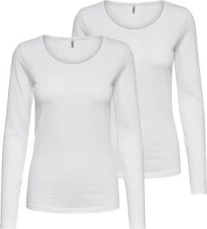 ONLY Langarmshirt Langarmshirt Damen Shirt Schwarz Weiß Longsleeve 1er - 5er Pack