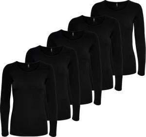 ONLY Langarmshirt Langarmshirt Damen Shirt Schwarz Weiß Longsleeve 1er - 5er Pack