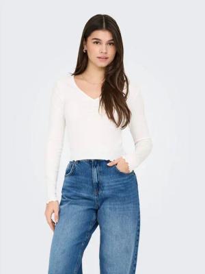 ONLY Langarmshirt ONLBETTY L/S V-NECK TOP CC JRS