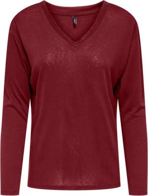 ONLY Langarmshirt ONLHENRIETTA L/S V-NECK SHINE TOP JRS