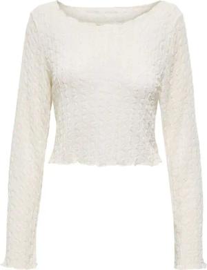 Only Langarmshirt - ONLLILIAN L/S BOATNECK TOP CS JRS - XS bis XL - für Damen - Größe L - weiß