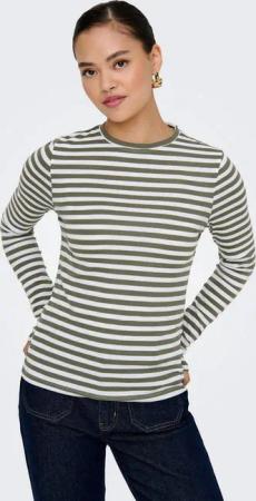 ONLY Langarmshirt ONLMAI STRIPE L/S TOP JRS NOOS