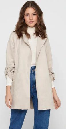 ONLY Langjacke "ONLJOLINE FAUX SUEDE COAT LIFE CC OTW" mit Reverskragen, weiches Wildlederimitat