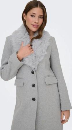 ONLY Langmantel ONLANNIE LIFE FUR COLLAR COAT CC OTW