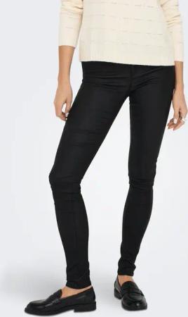 ONLY Lederimitathose "ONLANNE K MID WAIST COATED PNT NOOS"