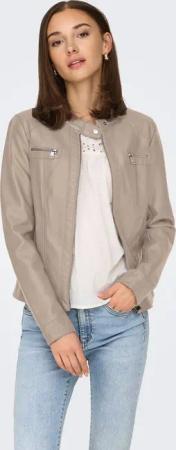 ONLY Lederimitatjacke ONLBANDIT – Bikerjacke mit figurbetonter Form und Reißverschlüssen Lederimitat