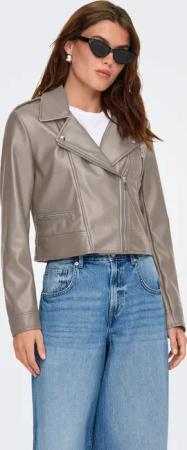 ONLY Lederimitatjacke "ONLCARMEN FAUX LEATHER BIKER CC OTW" mit asymmetrischem Reißverschluss
