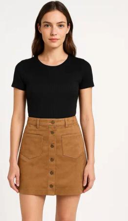 ONLY Lederimitatrock "ONLGISELLE FAUX SUEDE SKIRT OTW ZL"