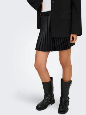 ONLY Lederimitatrock ONLVIVE LIFE HW PLEAT FAUX LE SKIRT PNT