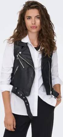 ONLY Lederimitatweste "ONLVERA FAUX LEATHER WAISTCOAT OTW NOOS"