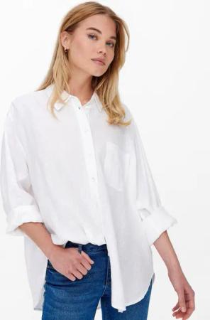 ONLY Longbluse ONLTOKYO L/S LINEN BLEND SHIRT mit Leinen