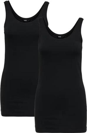 ONLY Longtop Damen Tank Top Long Lang Shirt schwarz weiß 1er 2er 3er 4er 5er PACK