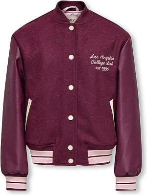 ONLY Mädchen Jacke KOGWESTCOAST  dunkelrot | 164
