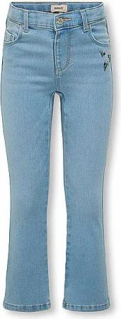 ONLY Mädchen Jeans Wide Fit KMGROYAL FLARED FLOWER hellblau | 122
