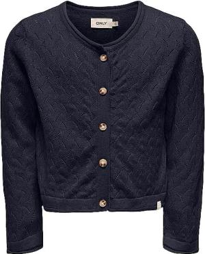 ONLY Mädchen Strickjacke KMGMEGAN LIFE dunkelblau | 98