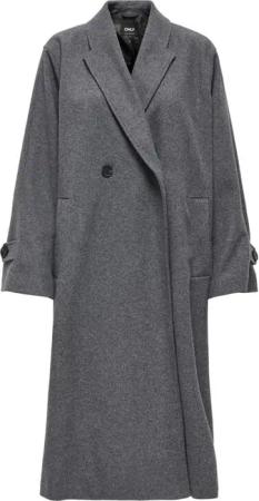 Only Mantel - ONLMAISY OVERSIZED WOOL COAT OTW - XS bis XL - für Damen - Größe XS - grau