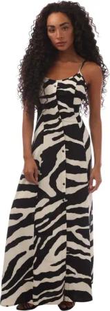 Only - "Nova Gigi" Maxikleid Zebramuster für Damen (Schwarz/Weiß)