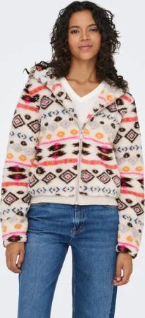 ONLY Outdoorjacke "ONLANNA CONTACT AOP HOOD JACKET OTW CS" mit Kapuze