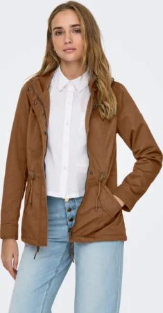 ONLY Parka "ONLLORCA LIFE CANVAS PARKA CC OTW" mit Kapuze mit Kordelzug in der Taille