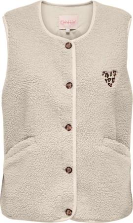 ONLY Plüschweste ONLBABY LIFE TEDDY VEST PNT CS Kunstfaser Plüsch