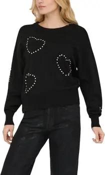 Only  Pullover BEE LS HEART BLING ONECK CC KNT 15365366