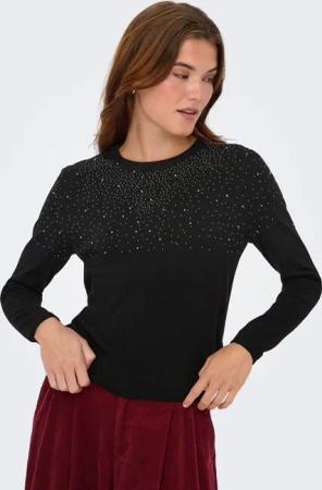ONLY Rundhalspullover "ONLANABELLA LS BLING O-NECK KNT"