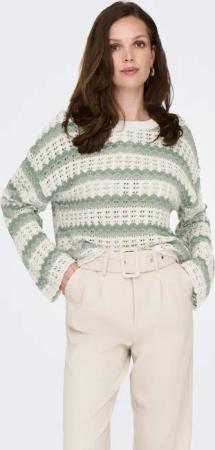 ONLY Rundhalspullover "ONLASA LS SHORT O-NECK CC KNT"