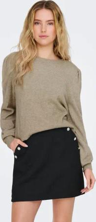 ONLY Rundhalspullover "ONLKATIA LS STRUCTURE PUFF O-NECK CC KNT"