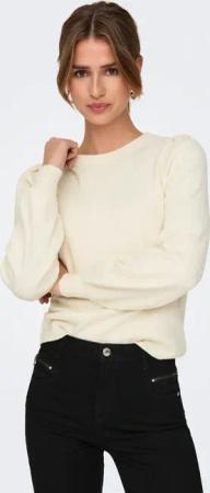 ONLY Rundhalspullover "ONLKATIA LS STRUCTURE PUFF O-NECK CC KNT"
