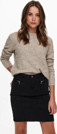 ONLY Rundhalspullover ONLLOLLI L/S PULLOVER KNT NOOS Materialmix