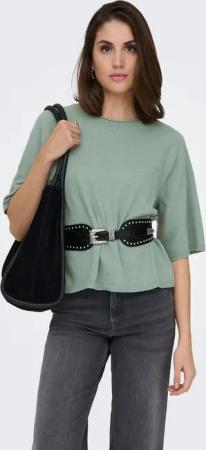 ONLY Rundhalspullover ONLLOYAL 2/4 O-NECK KNT NOOS mit Halbarm