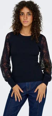ONLY Rundhalspullover "ONLPERRY LIFE LS MIX O-NECK KNT"