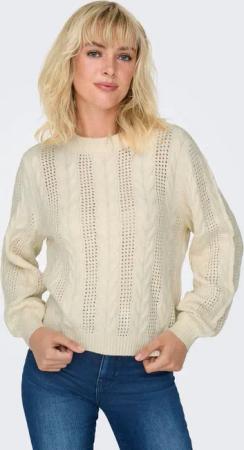 ONLY Rundhalspullover ONLRUBINA LS CABLE O-NECK KNT NOOS