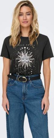 ONLY Rundhalsshirt ONLLUCY REG S/S TOP JRS NOOS unterschiedlich bedruckt