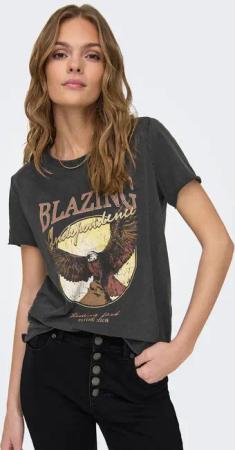 ONLY Rundhalsshirt "ONLLUCY REG S/S TOP JRS NOOS" unterschiedlich bedruckt