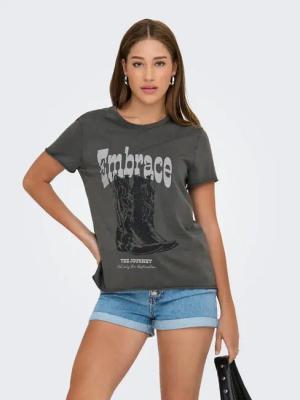 ONLY Rundhalsshirt ONLLUCY REG S/S TOP JRS NOOS unterschiedlich bedruckt