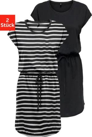 ONLY Shirtkleid ONLMAY LIFE S/S DRESS 2 PACK CS JRS (2er-Pack) Baumwolle, regular fit, Rundhals
