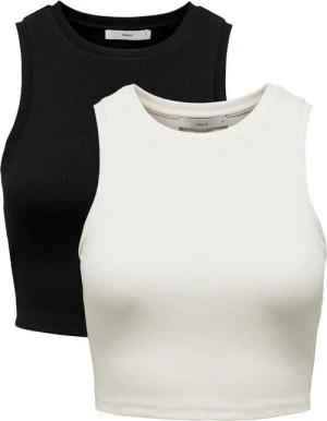 ONLY Shirttop (2-tlg) ONLVILMA S/L CROPPED TANK TOP JRS NOOS