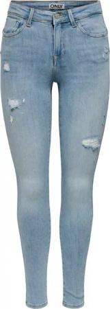 ONLY Skinny-fit-Jeans ONLPOWER MID DEST SKINNY DNM mit Destroyed Details