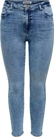 ONLY Skinny-fit-Jeans ONLPOWER MID WASIST PUSH UP AZ mit Destroyed-Details