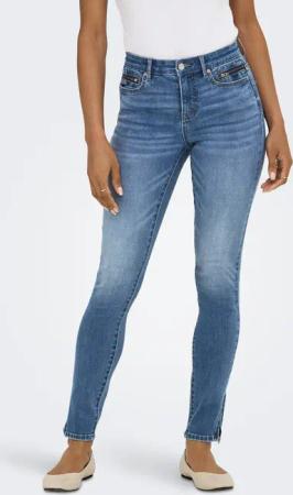 ONLY Skinny-fit-Jeans "ONLWAUW MW ZIP SK ANK DNM BOX"