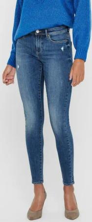 ONLY Skinny-fit-Jeans "ONLWAUW – Skinny-Jeans mit Destroyed-Effekt und Stretch" skinny fit, modisch, Denim, Baumwollmischung