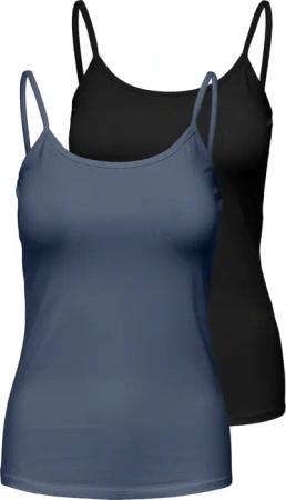 ONLY Spaghettitop "ONLLOVE – Spaghettitops im Doppelpack mit elastischem Tragekomfort" Packung, 2 tlg. Baumwollmischung, regular fit