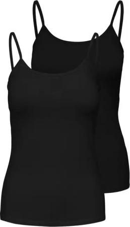 ONLY Spaghettitop ONLLOVE – Spaghettitops im Doppelpack mit elastischem Tragekomfort (Packung, 2-tlg) Baumwollmischung, regular fit